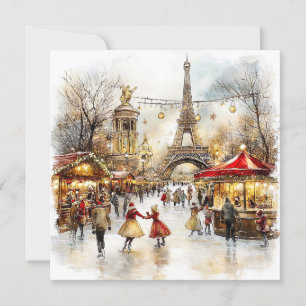 Christmas In Paris Holiday Card