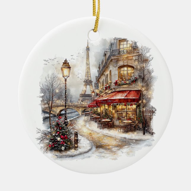 Christmas In Paris Ornament (Front)