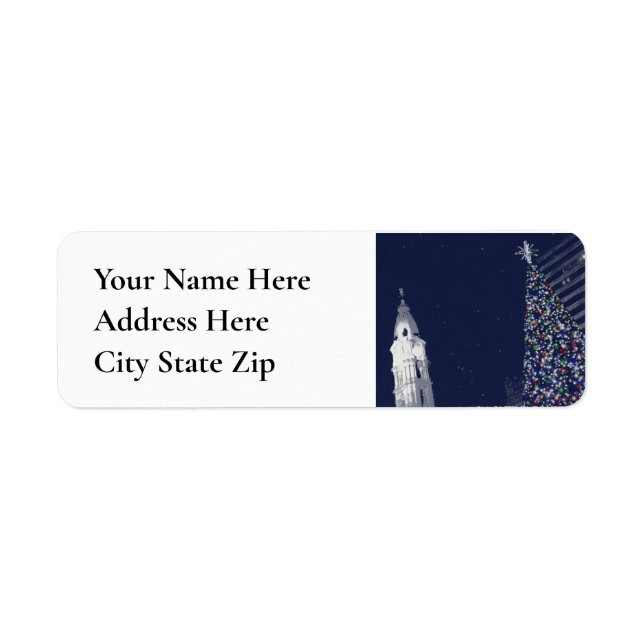 Christmas In Philadelphia Return Address Label (Front)
