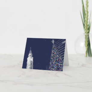 Christmas in Philadelphia with customisable text Holiday Card