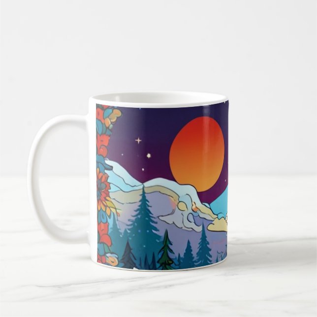 CHRISTMAS IN PSYCHEDELIC MODE COFFEE MUG (Left)