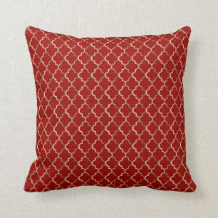 Christmas in red & gold cushion