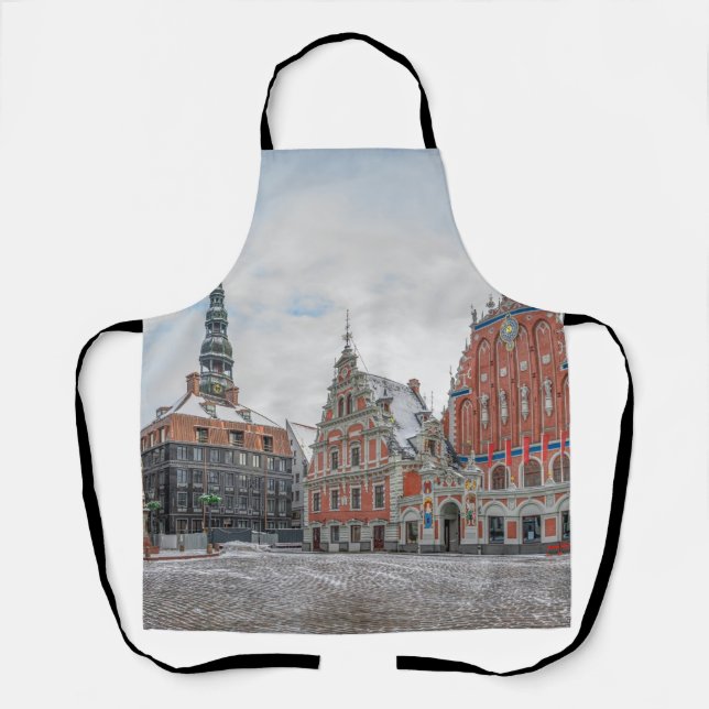 Christmas in Riga Latvia Apron (Front)