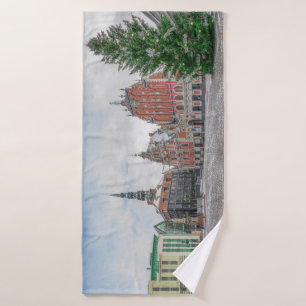 Christmas in Riga Latvia Bath Towel