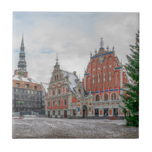 Christmas in Riga Latvia Ceramic Tile