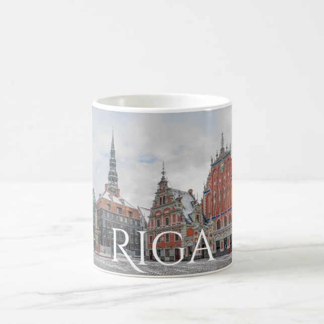 Christmas in Riga Latvia Coffee Mug (Center)