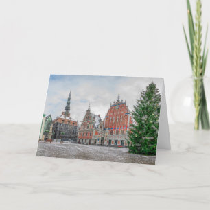 Christmas in Riga Latvia Holiday Card