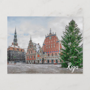 Christmas in Riga Latvia Postcard