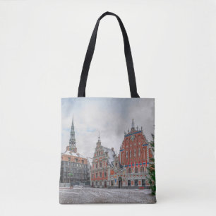 Christmas in Riga Latvia Tote Bag