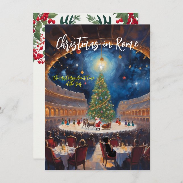 "Christmas In Rome" Greeting Card (Front/Back)