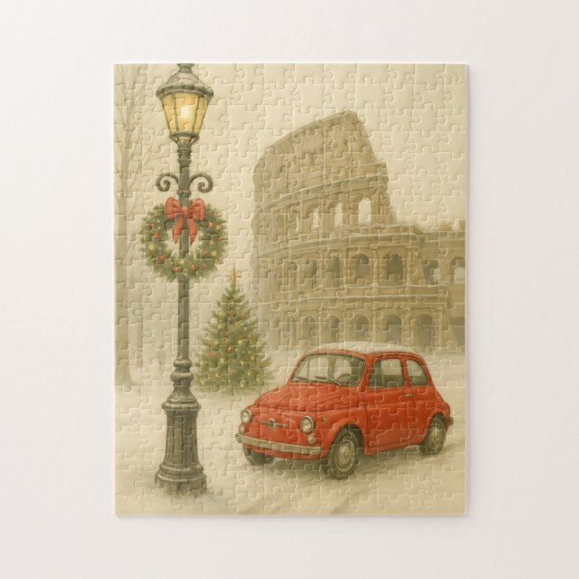 Christmas in Rome Italy – Holiday Art Jigsaw Puzzle (Vertical)