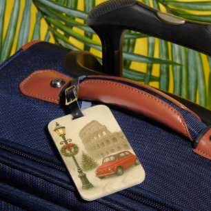 Christmas in Rome Italy – Holiday Art Luggage Tag