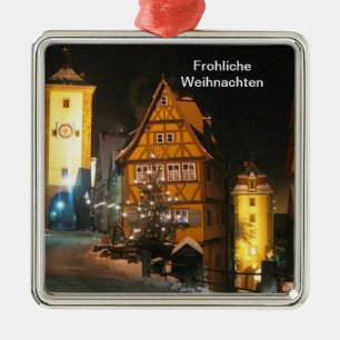 CHRISTMAS in ROTHENBURG GERMANY Metal Ornament