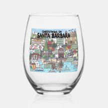 Christmas in Santa Barbara Glass