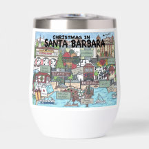 Christmas in Santa Barbara Wine Tumbler