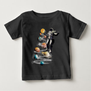 Christmas in Space Solar System Astronaut Invitati Baby T-Shirt
