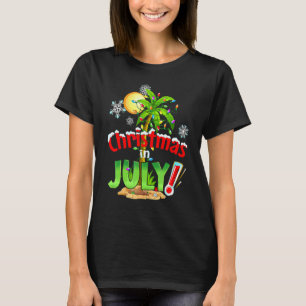 Christmas In Summer July Beach Vacation Xmas T-Shirt