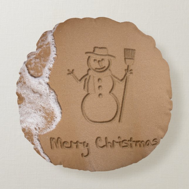 Christmas in Summer Round Cushion (Front)