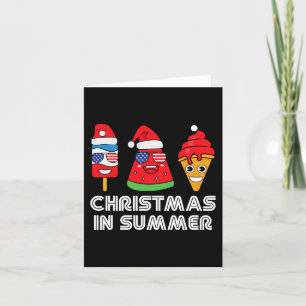 Christmas in Summer Santa Claus Party Beach Summer Card