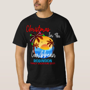 Christmas in The Caribbean Colorful Ship Trip T-Shirt