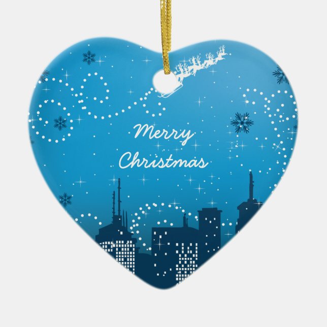 Christmas in the city custom ornament (Front)