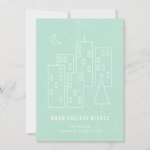 Christmas in the City Holiday Card - Mint