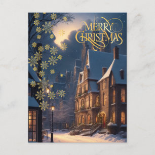 Christmas in the city. postcard