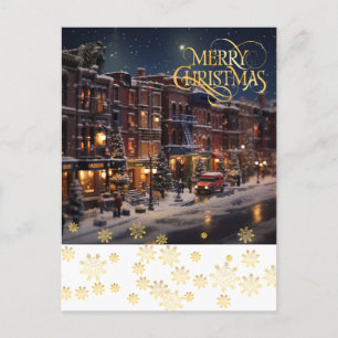 Christmas in the city. postcard
