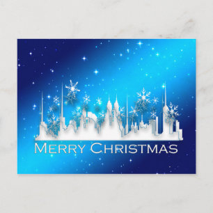 christmas in the city postcard