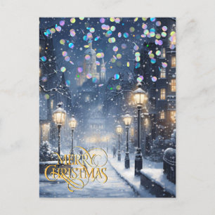 Christmas in the city. postcard