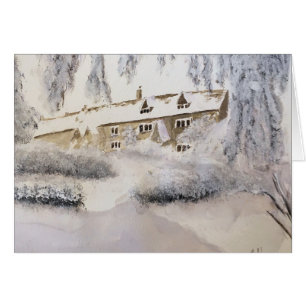 CHRISTMAS IN THE COTSWOLDS original watercolour