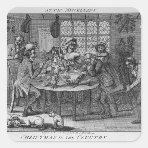 Christmas in the Country Square Sticker