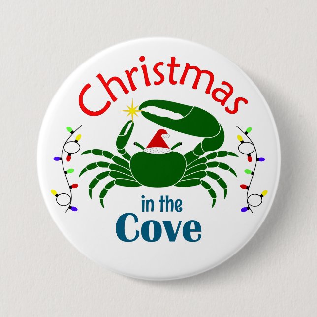 Christmas in the Cove Large Button (Front)