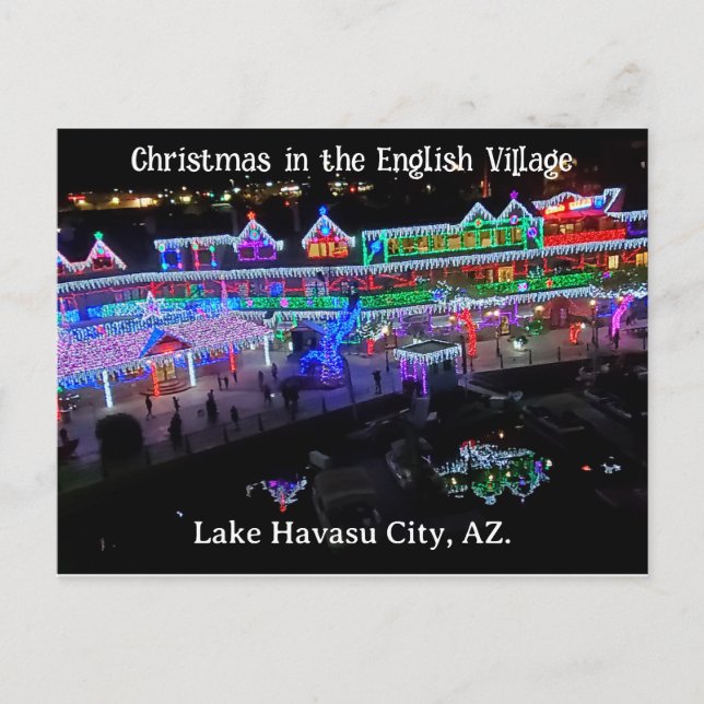 Christmas in the English Village Postcard (Front)