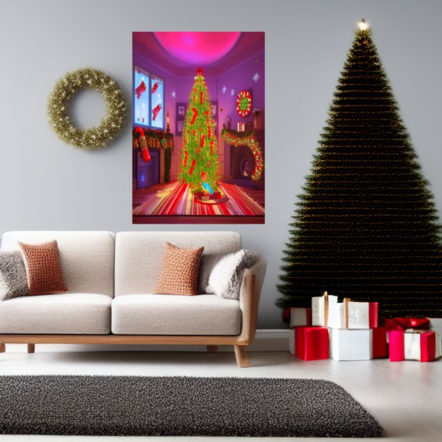 Christmas in the living room | AI Art Poster (Creator Uploaded)