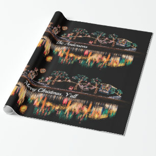 Christmas in the South Water Reflections Wrapping  Paper