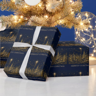 Christmas in the Stars Christmas Village Wrapping Paper