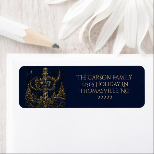 Christmas in the Stars North Pole Address Return Address Label