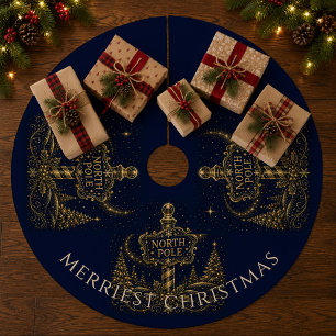 Christmas in the Stars   North Pole Fleece Tree Skirt