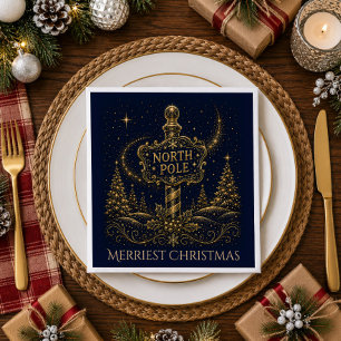 Christmas in the Stars   North Pole Napkin