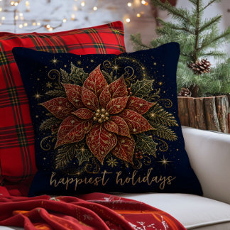 Christmas in the Stars | Poinsettia Cushion
