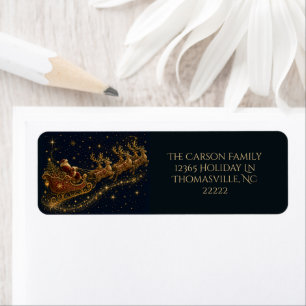 Christmas in the Stars Santa's Sleigh Address Return Address Label