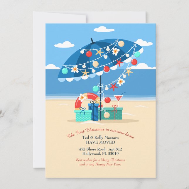 Christmas in the Tropics Moving Announcement (Front)