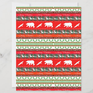 Christmas in the woods christmas craft paper
