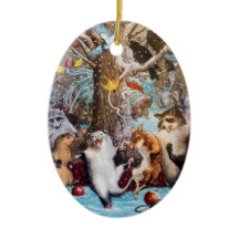 Christmas in the Woods Funny Animal Ornament