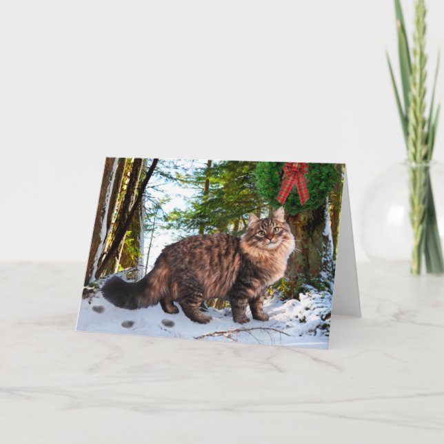 "Christmas In The Woods" Greeting Card (Front)