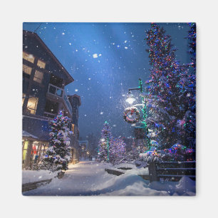 Christmas in Whistler Village, Canada Magnet