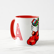 Christmas Initial Mug