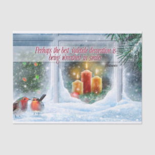 Christmas Inspirational Quote "Smiles" Tissue Paper