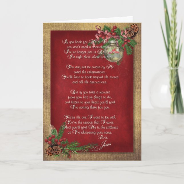 Christmas Inspirational Verse Holiday Card (Front)